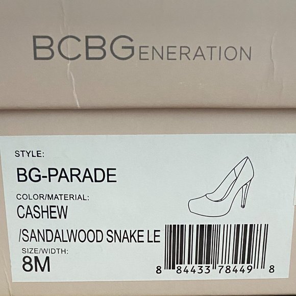 BCBG Parade Snake print heels - Picture 4 of 5